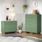 Manhattan Comfort Granville Sage Green 3-Drawer Dresser and 5-Drawer Chest, Set of 2 GRAN023 - alternate 1